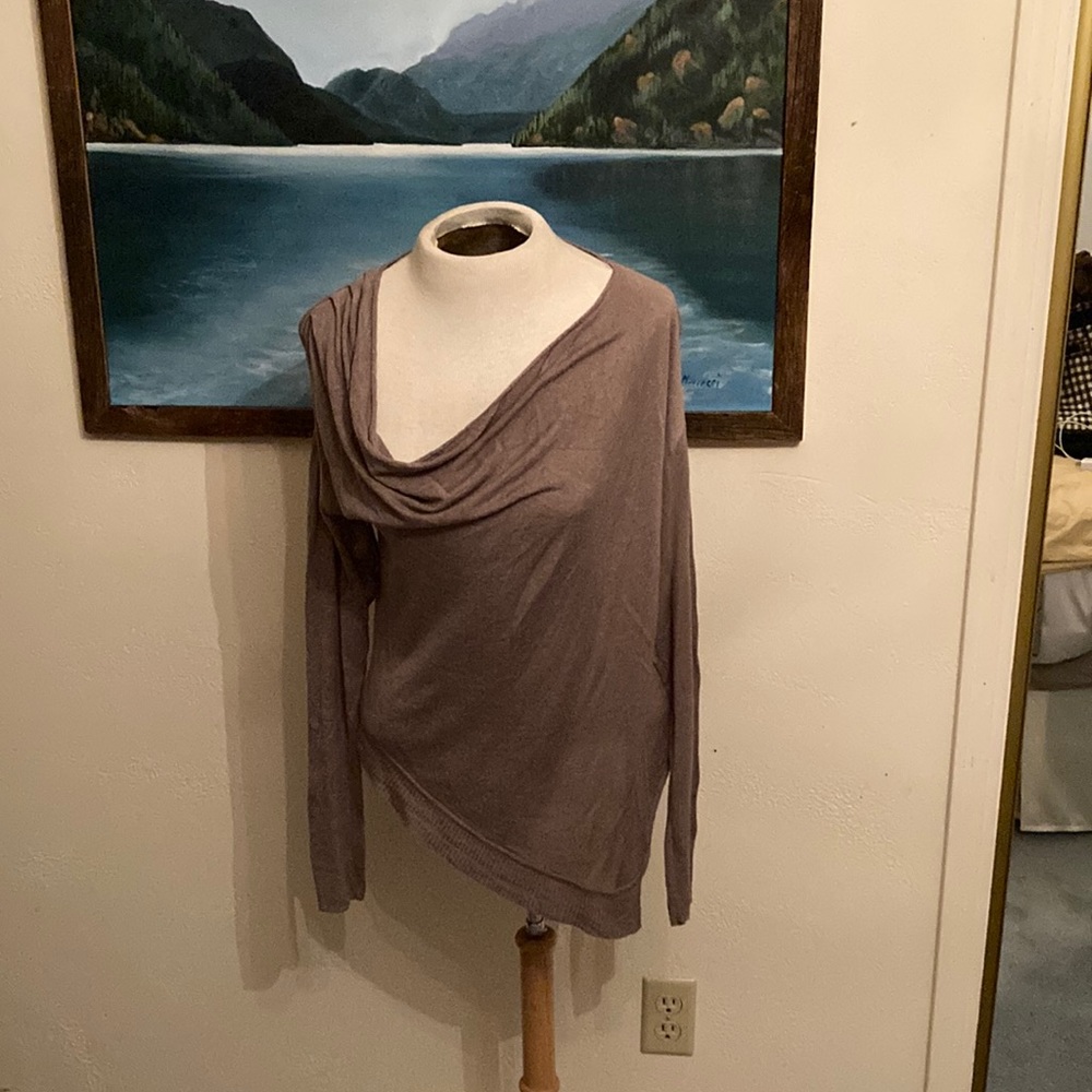 Asym drapey knit top